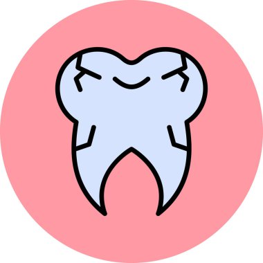 Diş. Web simgesi basit illüstrasyon