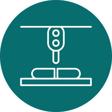 Lazer Kesme Makinesi vektör çizimi