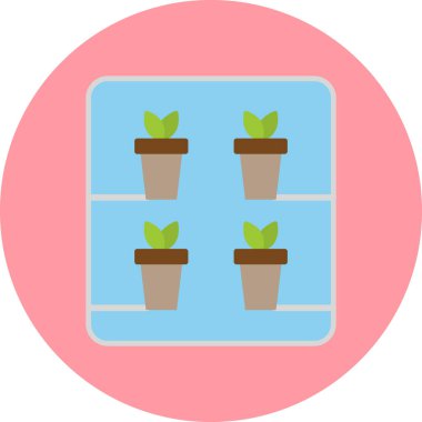 Dikey tarım modern simgesi, vektör illüstrasyonu