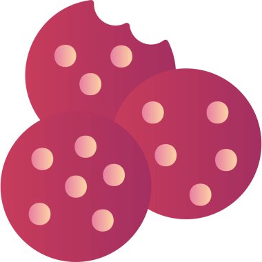 Kurabiye. Web simgesi basit illüstrasyon