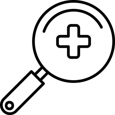 Yakınlaştır. Web simgesi basit illüstrasyon