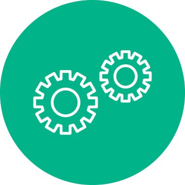 Gear modern simge, vektör illüstrasyonu