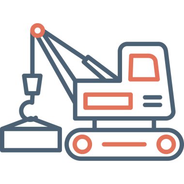 vinç simgesi vektör illüstrasyonu