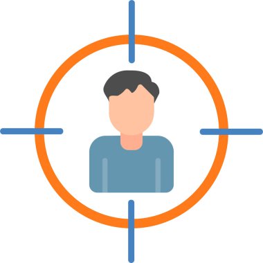 Hedef. Web simgesi basit illüstrasyon