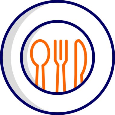 Çatal ve bıçak ikonu çizimi