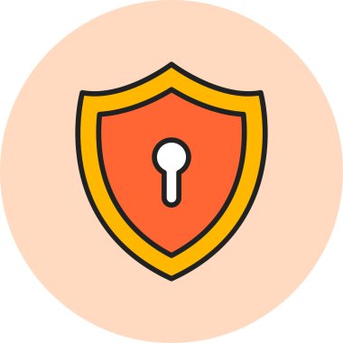 kalkan simgesi, vektör illüstrasyonu