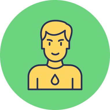 İnsan avatarı. Hayatta kalan, erkek çizimi  