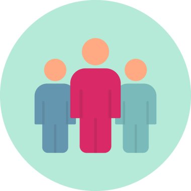 grup insan, web basit illüstrasyon