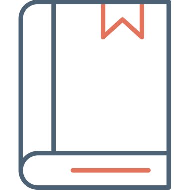 Kitap. Web simgesi basit illüstrasyon