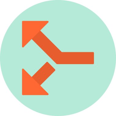 Yol web simgesini böl basit tasarım