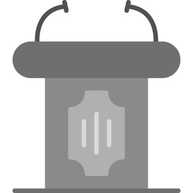 Podyum. Web simgesi basit bir illüstrasyon. Tribün simgesi