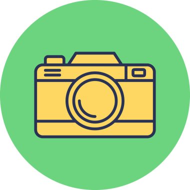 Basit kamera, düz vektör çizimi