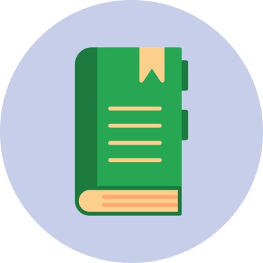 Kitap simgesi, modern tasarım illüstrasyonu