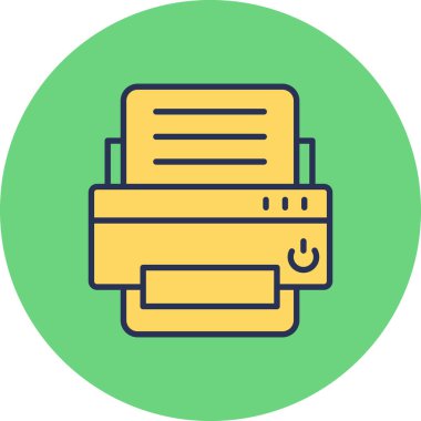 Yazıcı simgesinin vektör illüstrasyonu