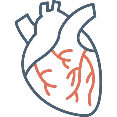 Kalp modern simge, vektör illüstrasyonu 