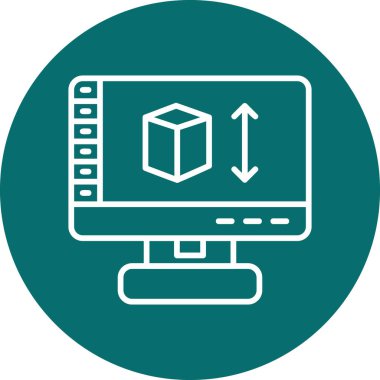 Bir dağıtım simgesinin vektör illüstrasyonu