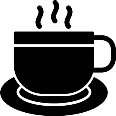 Kahve. Web simgesi basit illüstrasyon