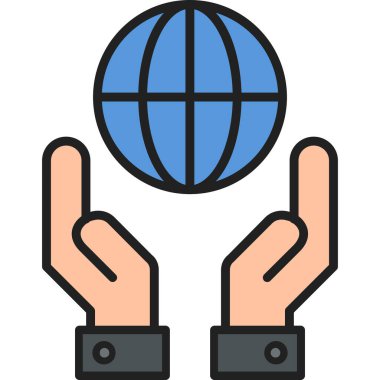 global network, simple vector illustration
