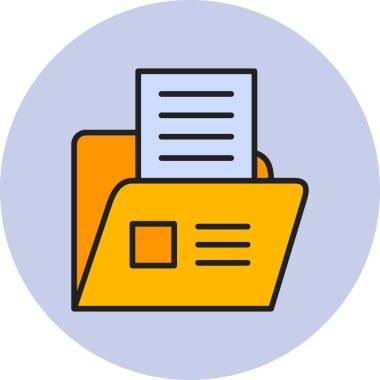 Belge simgesinin vektör illüstrasyonu