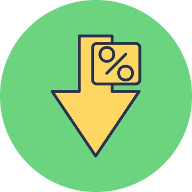 İndirim. Web simgesi basit illüstrasyon 