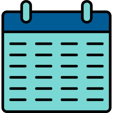 Takvim simgesi, vektör illüstrasyonu basit tasarım