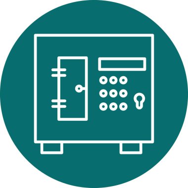 Güvenli vektör ince çizgi simgesi