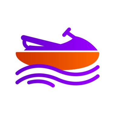 Jetski simgesinin vektör illüstrasyonu