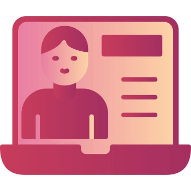 kullanıcı. Web simgesi basit illüstrasyon