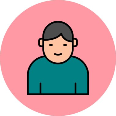 man head logo User, simple icon for web page 