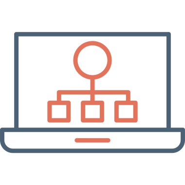 Bilgisayar. Web simgesi basit illüstrasyon