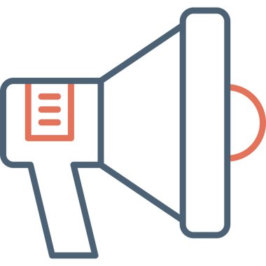 Megafon ikonu vektör illüstrasyonu