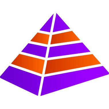 Piramit. Web simgesi basit illüstrasyon