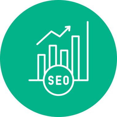 Grafik Analitiği. Web simgesi basit illüstrasyon
