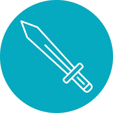 Kılıç. Web simgesi basit illüstrasyon