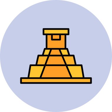 Piramit. Web simgesi basit illüstrasyon