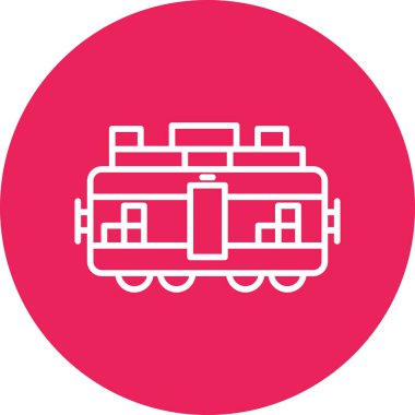 Bir tren simgesinin vektör illüstrasyonu