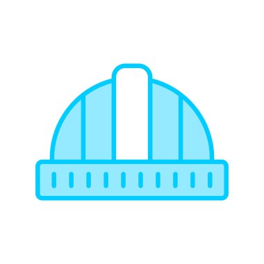 Sabit Hat düz vektör simgesi