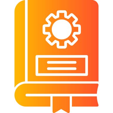 Mekanik kitap simgesi, modern tasarım illüstrasyonu