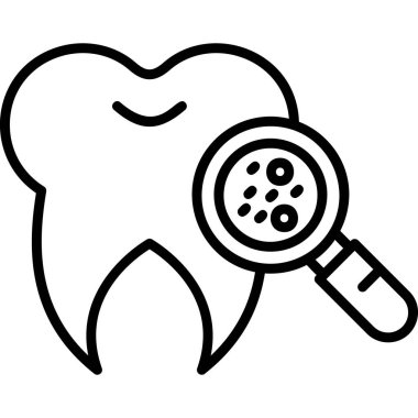 Bakteri simgesi, vektör illüstrasyonu basit tasarım