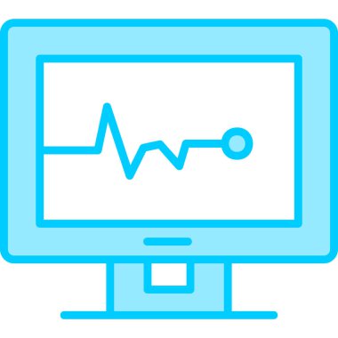 Kardiyogram. Web simgesi basit illüstrasyon 
