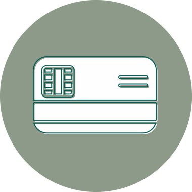 Kredi kartıyla. Web simgesi illüstrasyonu