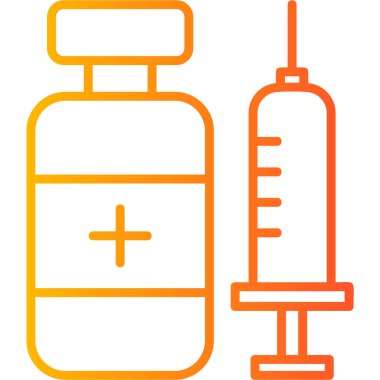 Aşı. Web simgesi vektör illüstrasyonu