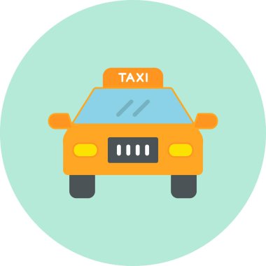 taksi simgesi vektör illüstrasyonu