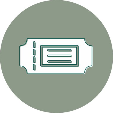 bilet ikonu vektör illüstrasyonu