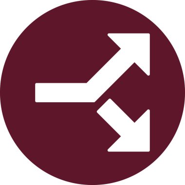 Yol web simgesini böl basit tasarım