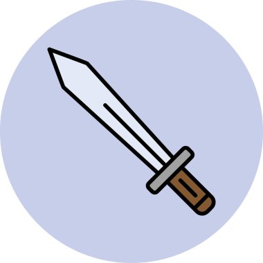 Kılıç. Web simgesi basit illüstrasyon