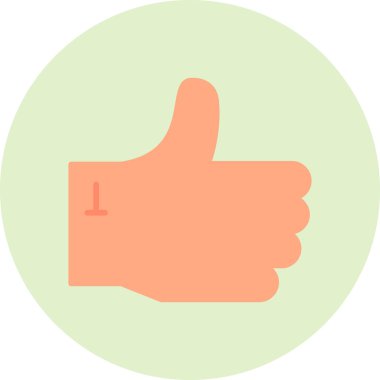 başparmak yukarı simgesi, vektör illüstrasyonu