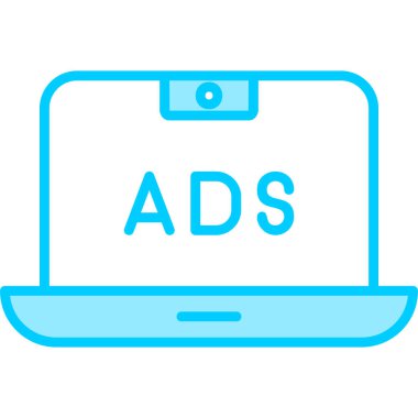 Reklam web simgesi basit illüstrasyon