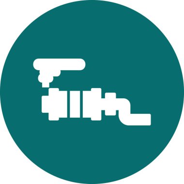 Egzoz Borusu basit simgesinin vektör illüstrasyonu