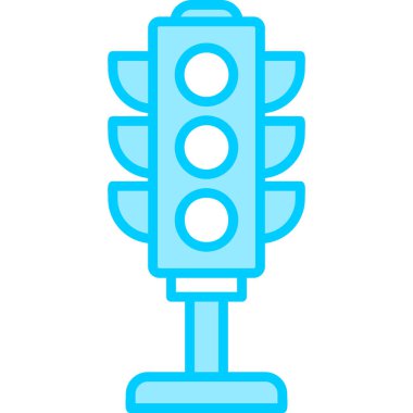 Trafik ışığı simgesi, vektör illüstrasyonu